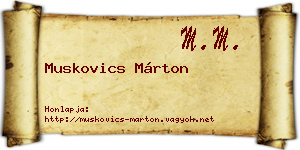 Muskovics Márton névjegykártya
